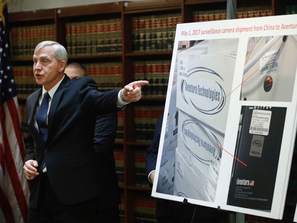 PHOTO: U.S. Attorney Richard P. Donoghue announces charges against Aventura Technologies, Nov. 7, 2019, in Brooklyn, New York.