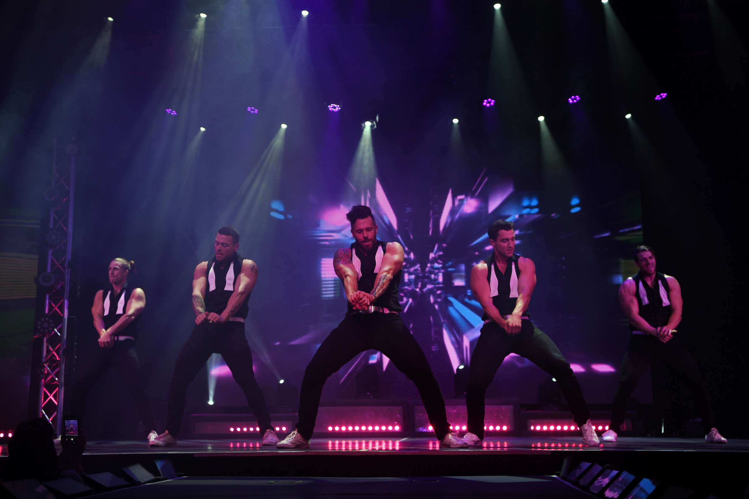 PHOTO: In this Feb. 14, 2020, file photo, a Chippendales show is performed at Rio All-Suite Hotel & Casino in Las Vegas.