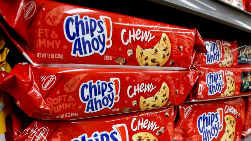 PHOTO: Chips Ahoy cookies sit on a shelf in a market in Pittsburgh in this Aug. 8, 2018 file photo.