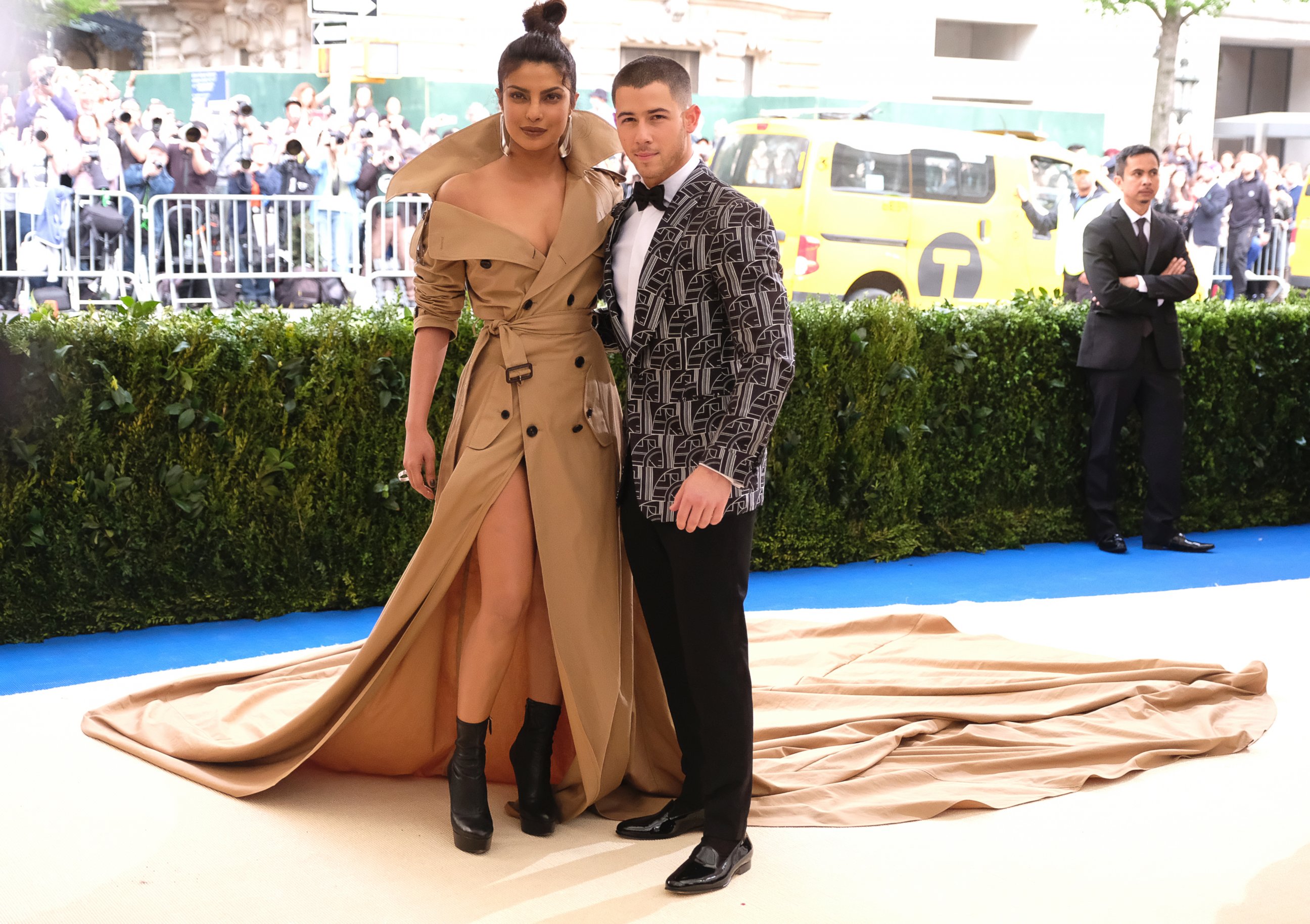 In this May 1, 2017 file photo, Priyanka Chopra, left, and Nick Jonas attend The Metropolitan Museum of Art's Costume Institute benefit gala celebrating the opening of the Rei Kawakubo/Comme des Garçons: Art of the In-Between exhibition in New York.