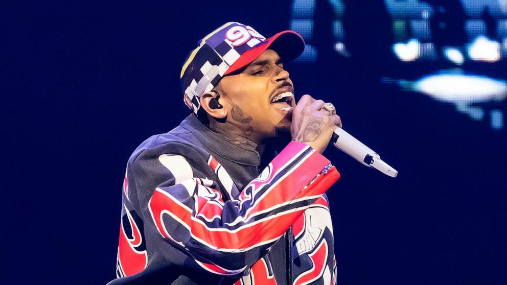 PHOTO: Chris Brown performs during Tycoon Music Festival, April 19, 2025 in Detroit.