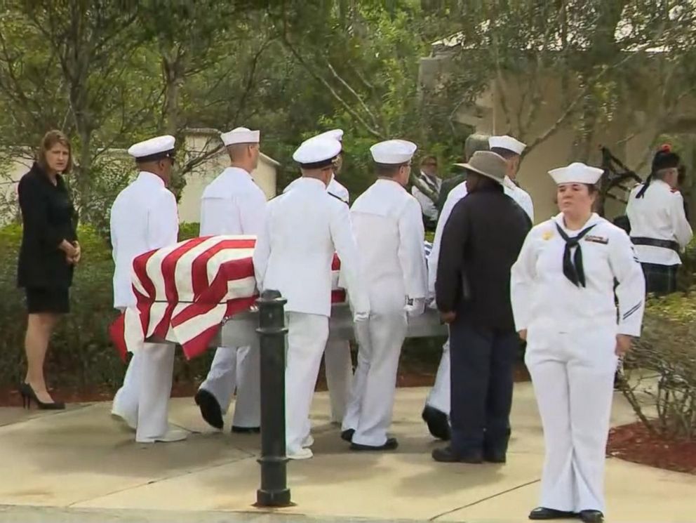 PHOTO: A funeral was held Feb. 21, 2018, for athletic director Christopher Hixon, 49, who was killed in the Florida high school shooting on Feb. 14.