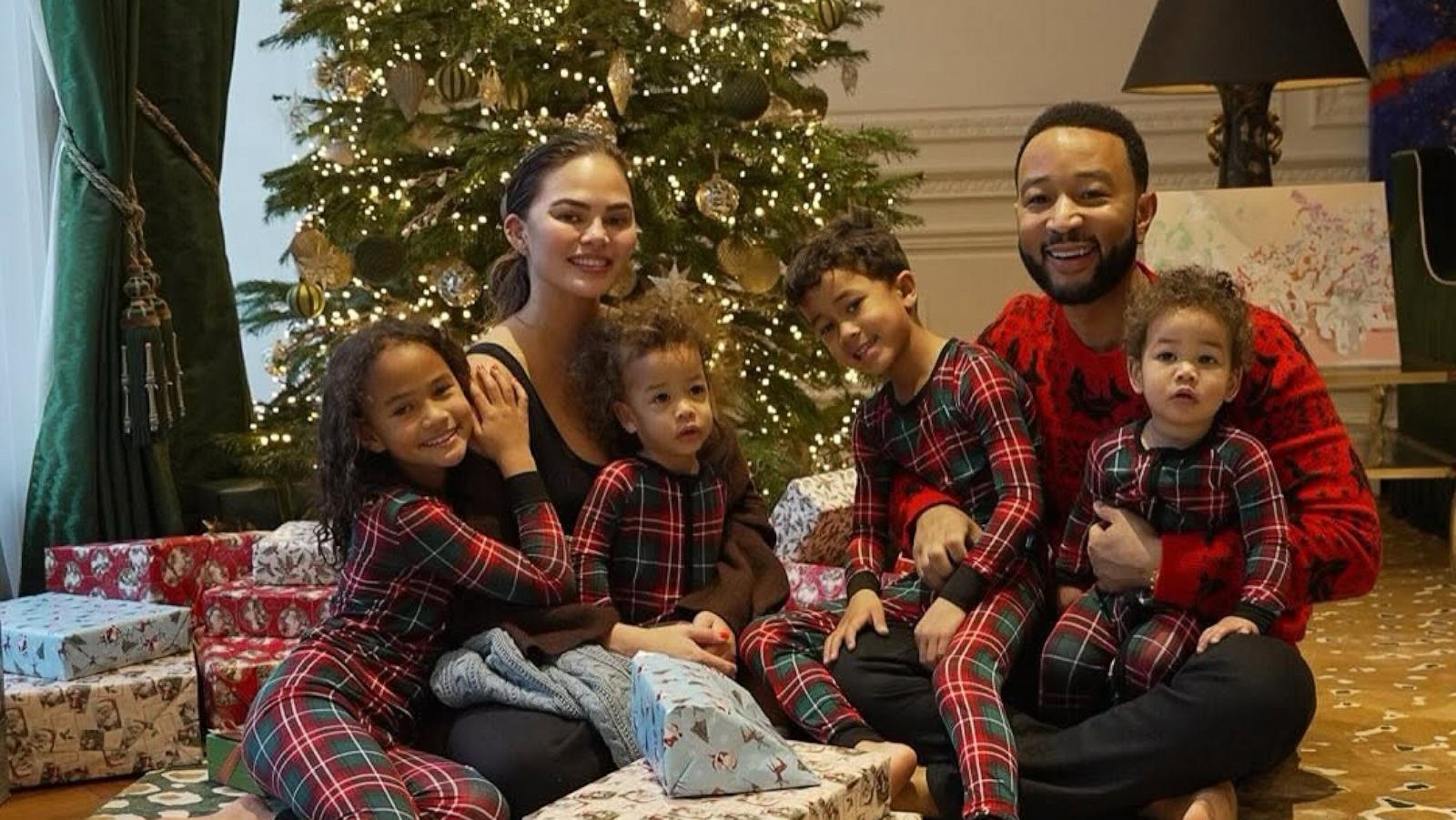 PHOTO: Chrissy Teigen and John Legend are seen with their children in an image she posted to her Instagram account, Dec. 25, 2024.