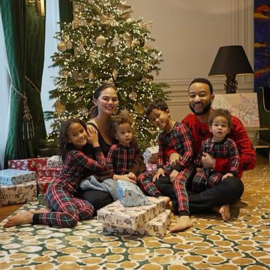 PHOTO: Chrissy Teigen and John Legend are seen with their children in an image she posted to her Instagram account, Dec. 25, 2024.