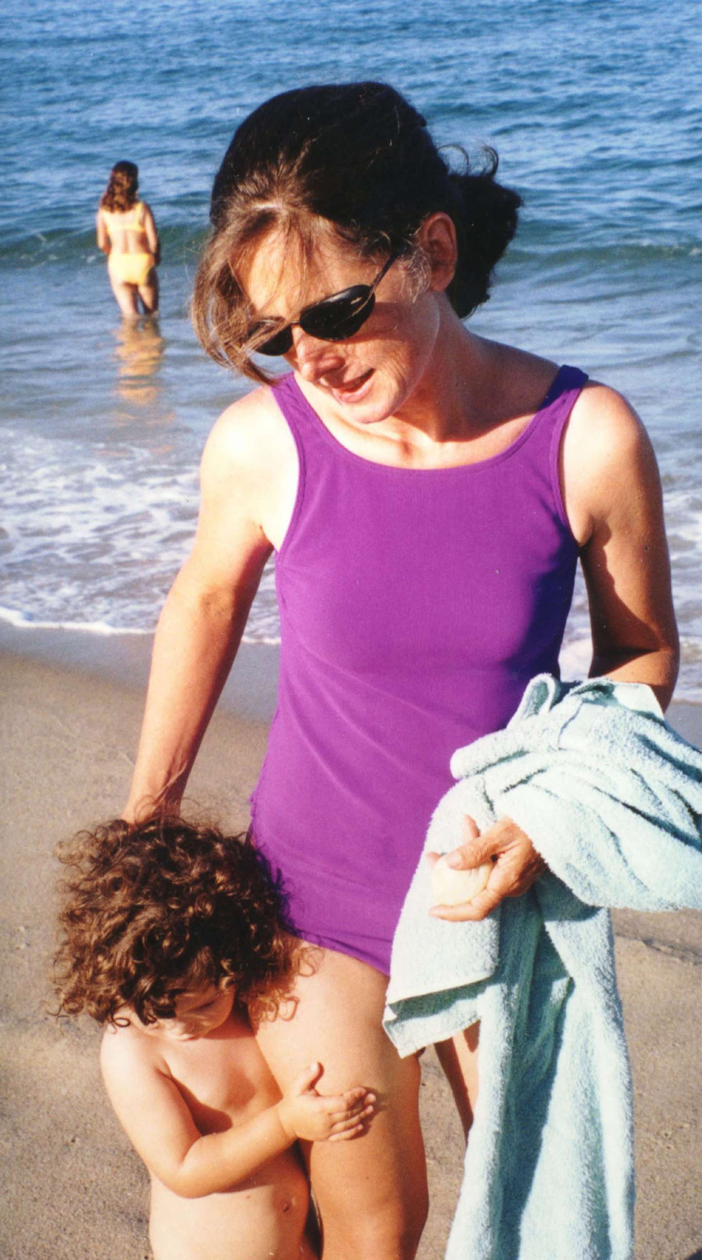 PHOTO: Fashion writer Christa Worthington at Ballston Beach in Truro, Mass., in August 2001.
