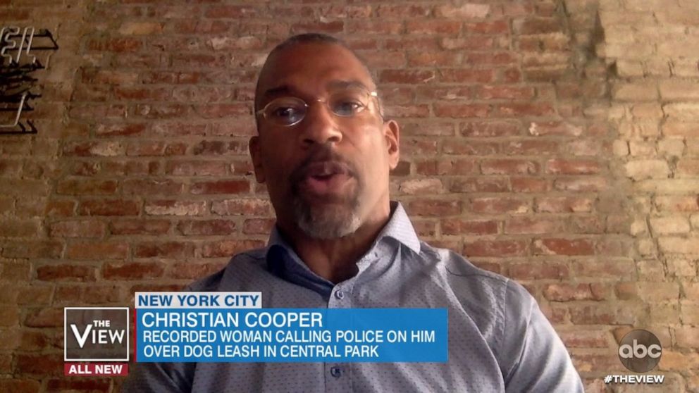 PHOTO: Christian Cooper, the man who recorded a disturbing confrontation with a woman in New York’s Central Park, said he accepts her apology.