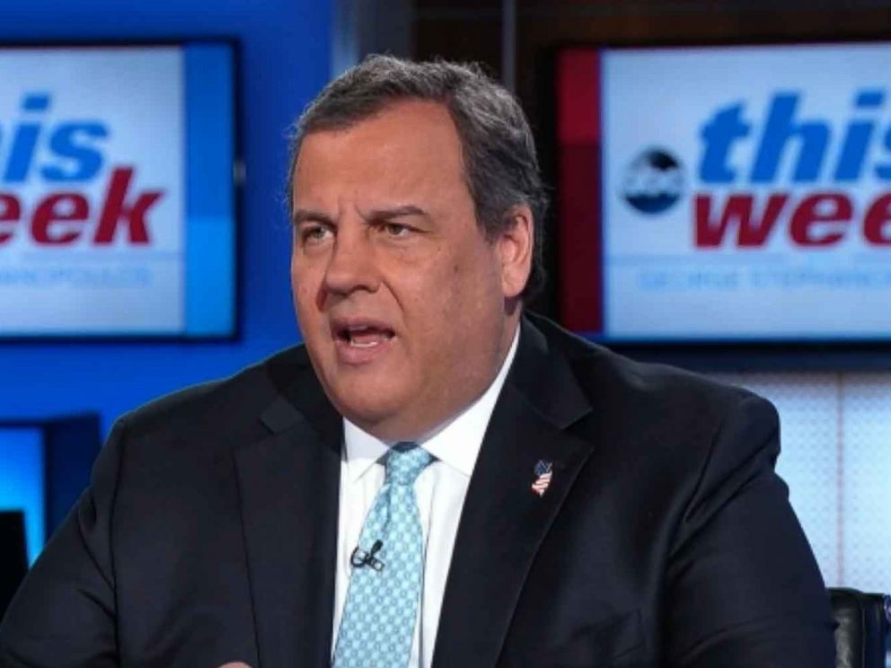 PHOTO: Former New Jersey Gov. Chris Christie appeared on This Week, Jan. 27, 2019, to promote his new book, Let Me Finish: Trump, the Kushners, Bannon, New Jersey, and the Power of In-Your-Face Politics.
