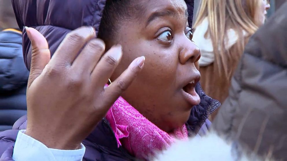 PHOTO: Christina Bethea talks about hearing an explosion during her morning commute in New York on Dec. 11, 2017.