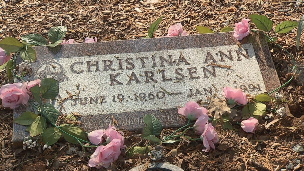 PHOTO: Christina's grave, next to her son Levi's.