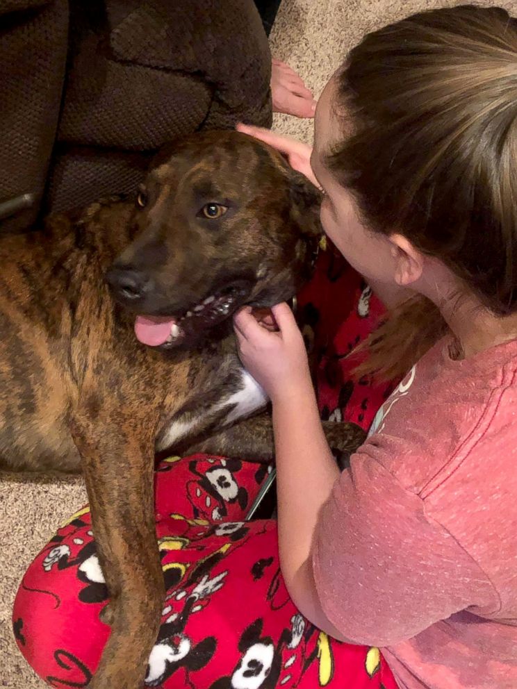 PHOTO: Lance Fuqua surprised his daughter, Hallee, for Christmas by adopting the dog she would visit at the Humane Society in Stillwater, Oklahoma.