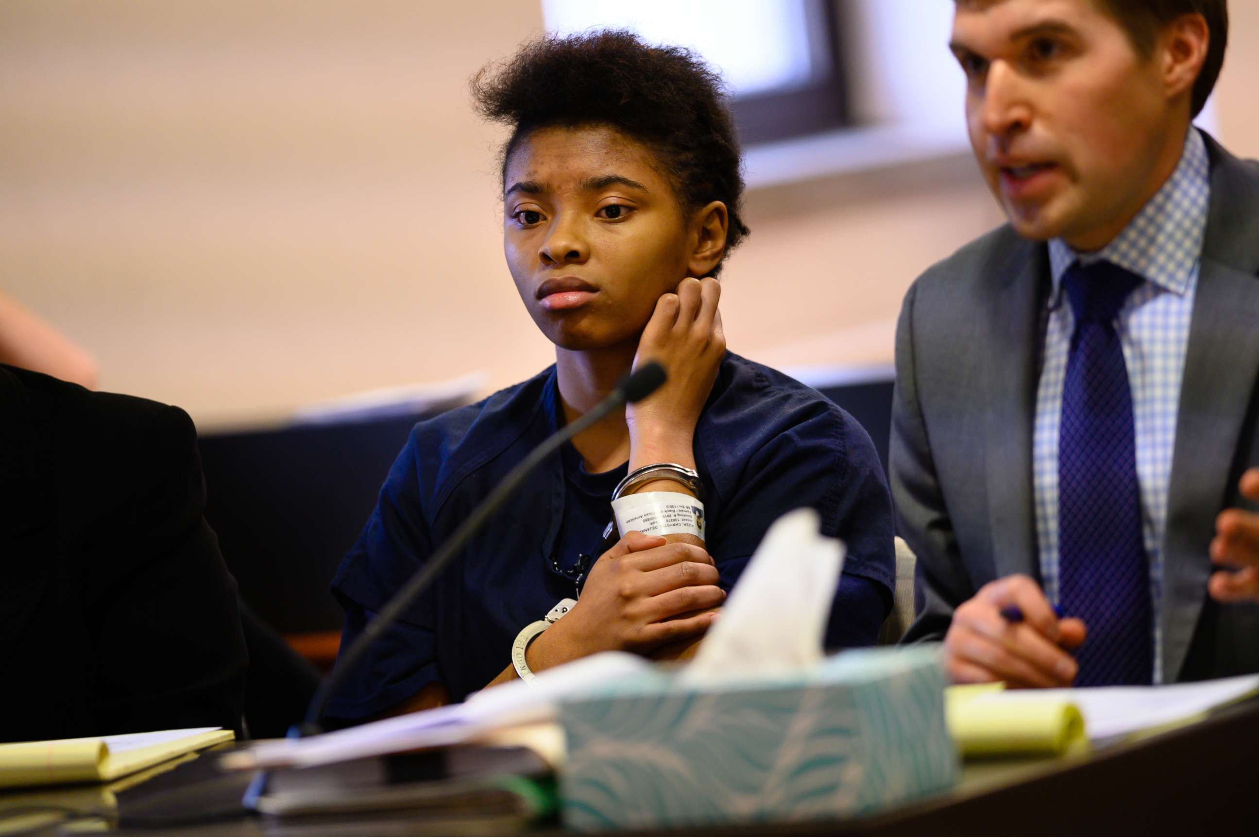 PHOTO: Chrystul Kizer is pictured during a hearing in the Kenosha County Courthouse, Nov. 15, 2019, in Kenosha, Wisc. 