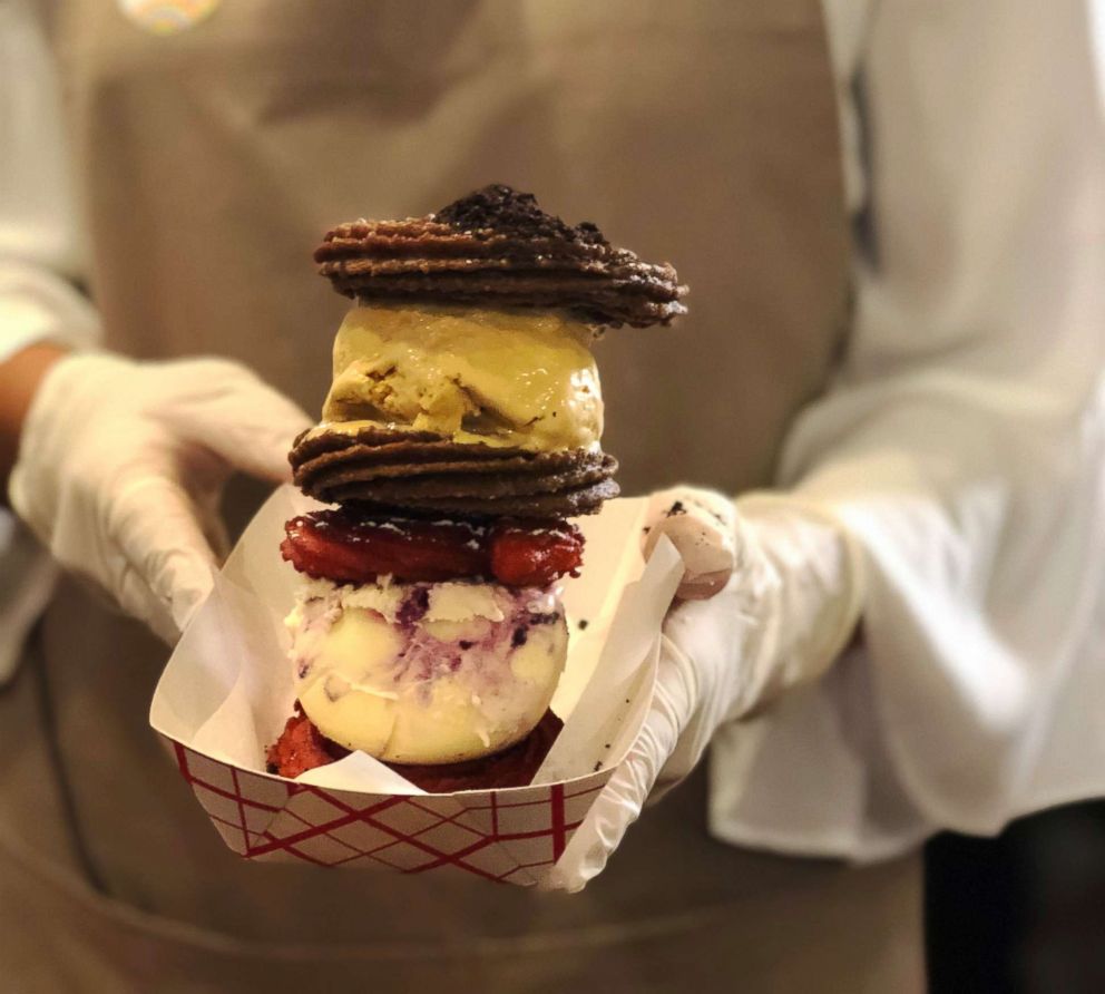 PHOTO: Dulcinea serves a Red Velvet Churro Ice Cream Sandwich and an Oreo Churro Ice Cream Sandwich. 