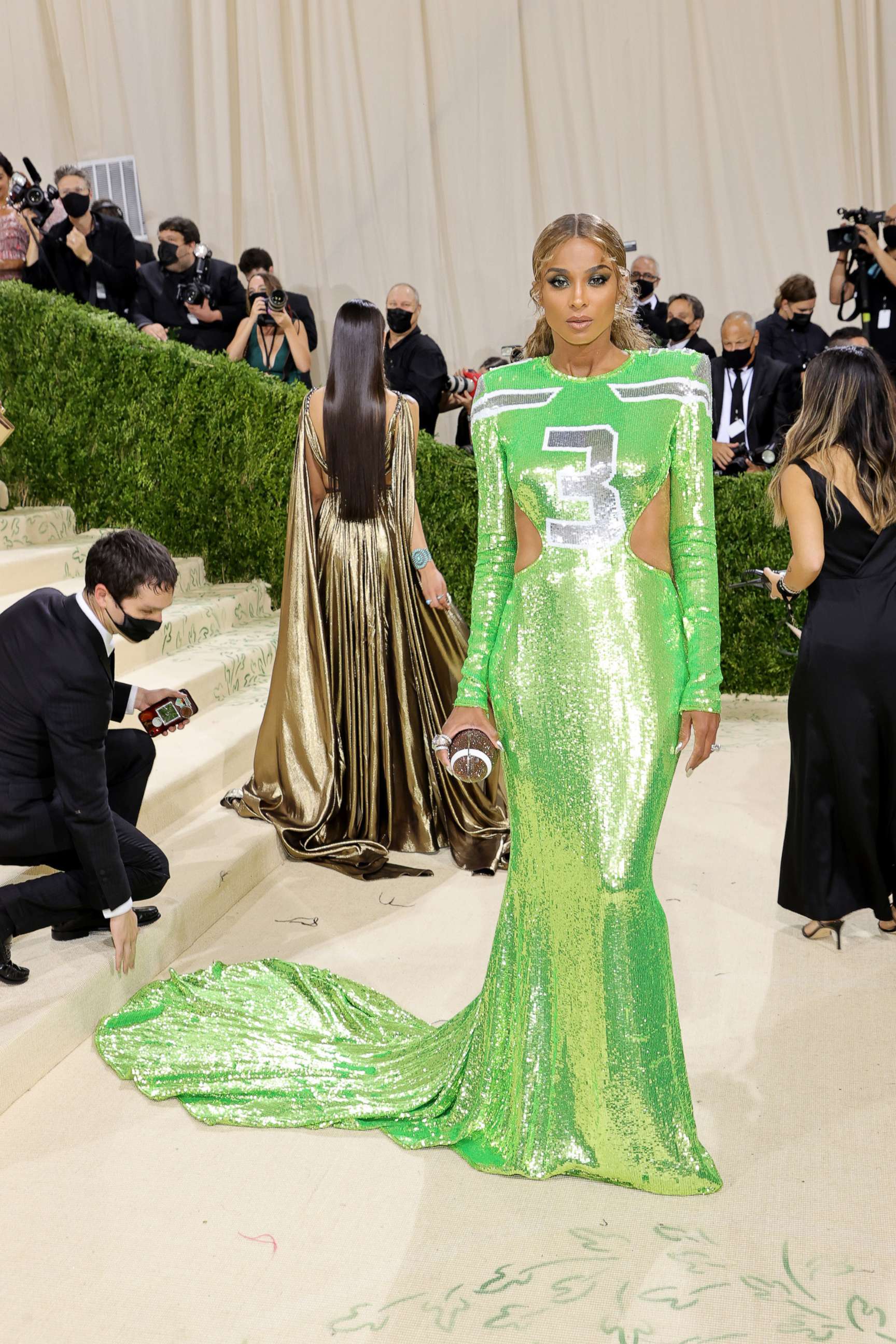 PHOTO: Ciara attends The 2021 Met Gala Celebrating In America: A Lexicon Of Fashion at Metropolitan Museum of Art on Sept. 13, 2021, in New York.