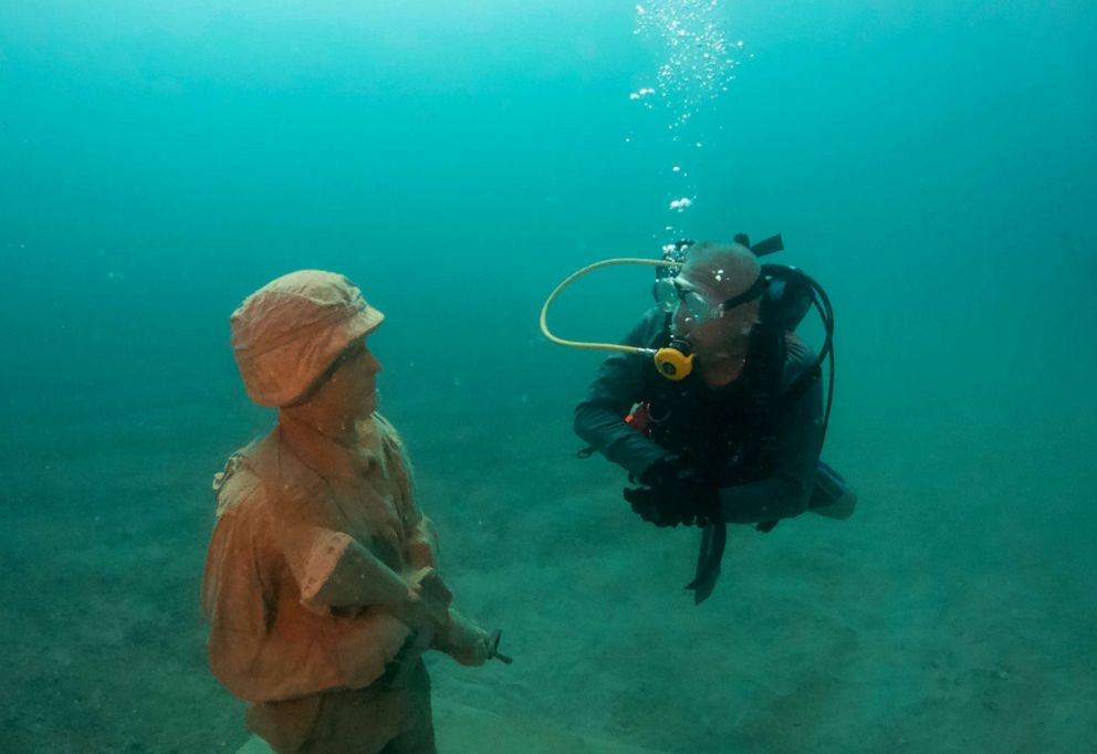 PHOTO: The nation's first-of-its-kind underwater dive memorial honoring American veterans opened in Clearwater, Fla., Aug. 5, 2019.