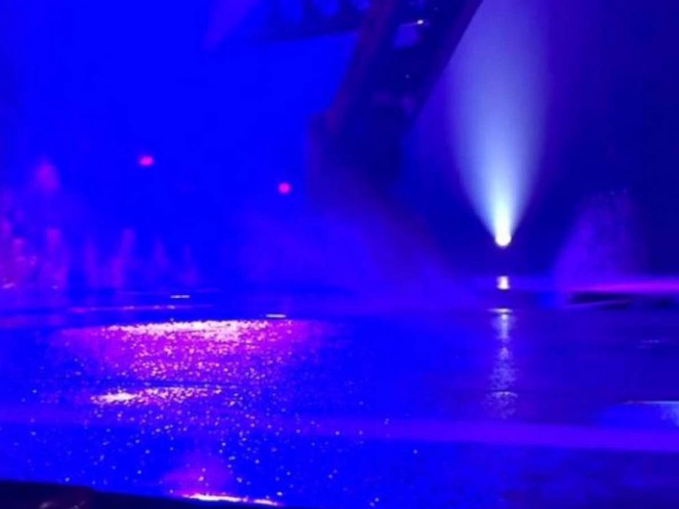 An attendee at VOLTA by Cirque du Soleil in Redmond, Wash., shared a photo of an oil-covered stage after an equipment malfunction on Friday, Sept. 7, 2018.