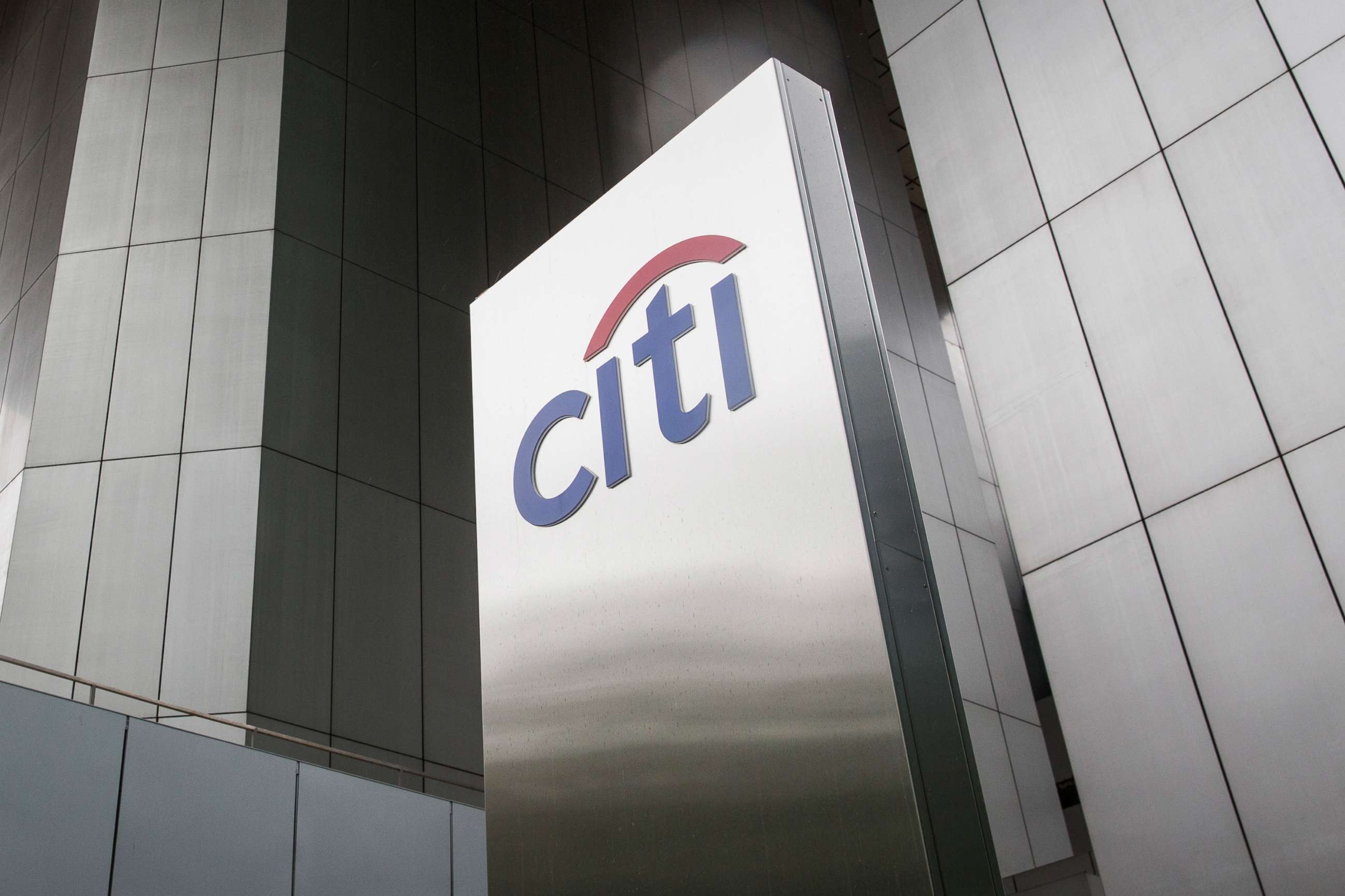 PHOTO: Citigroup signage is seen on Aug. 12, 2014 in New York City.