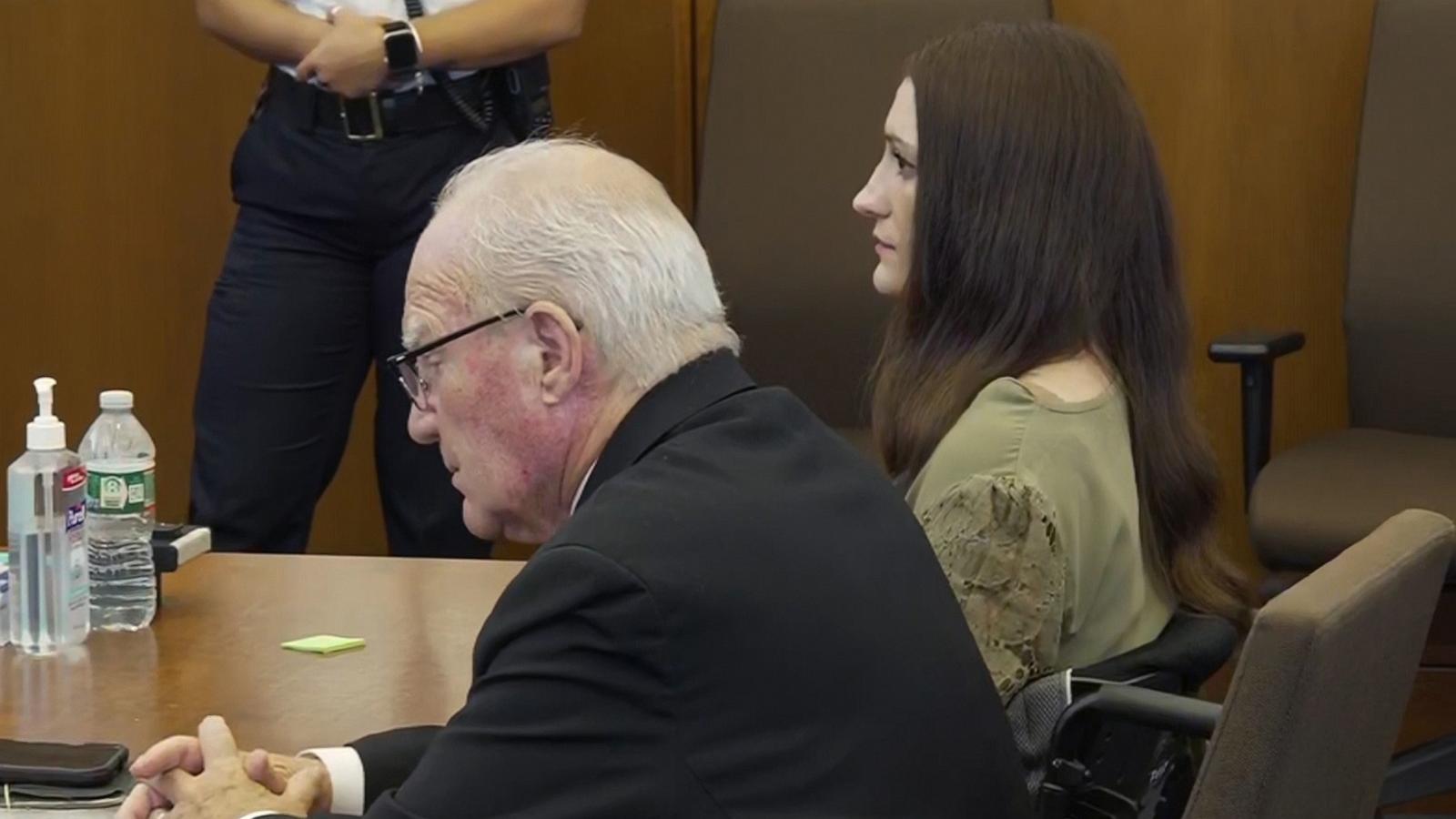 PHOTO: Attorney Kevin Reddington and Lindsay Clancy listen to discussions taking place to potentially declare a mistrial in her triple murder trial in Plymouth Superior Court, in Plymouth, Massachusetts, September 4, 2026.