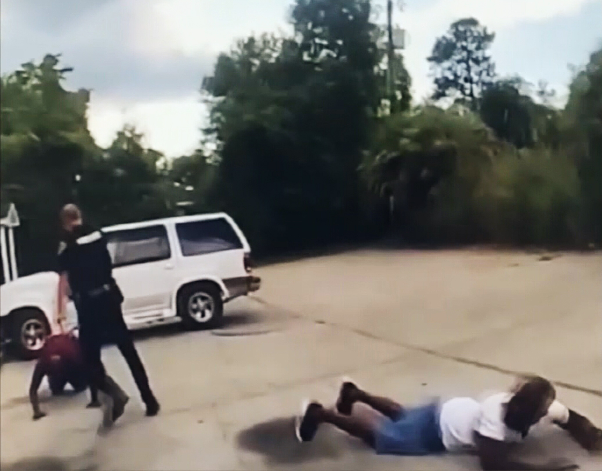 PHOTO: Police officer David Lance Dukes is pictured in body camera footage stomping on the neck and head of Clarence Gailyard, 58, during an arrest in Orangeburg, S.C., on July 26, 2021.