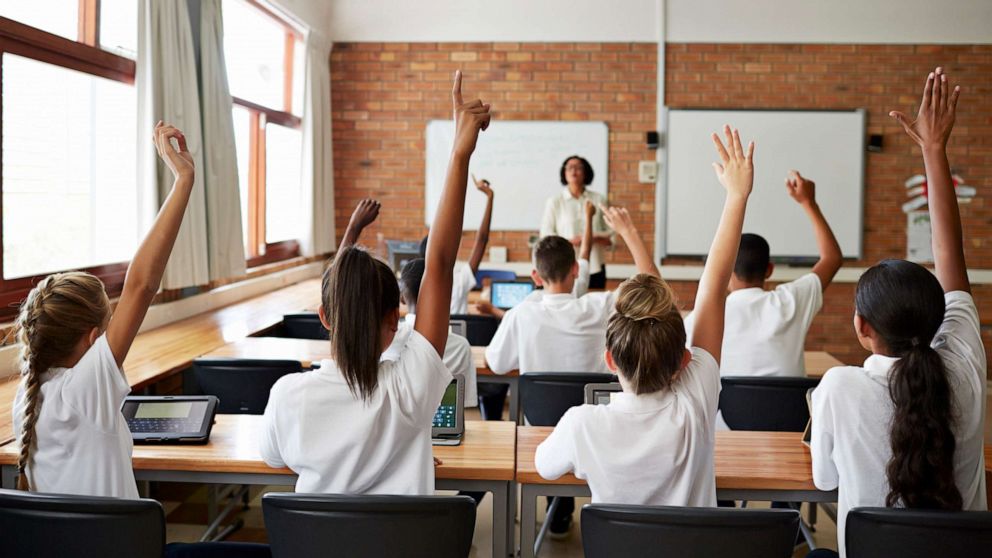 PHOTO: Stock photo of a teacher giving a lesson to a class.
