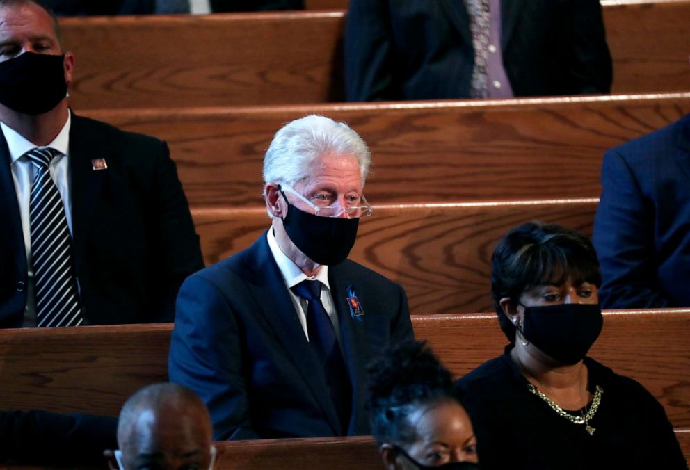 PHOTO: Former President Bill Clinton attends the funeral service for the late Rep. John Lewis at Ebenezer Baptist Church in Atlanta, July 30, 2020.