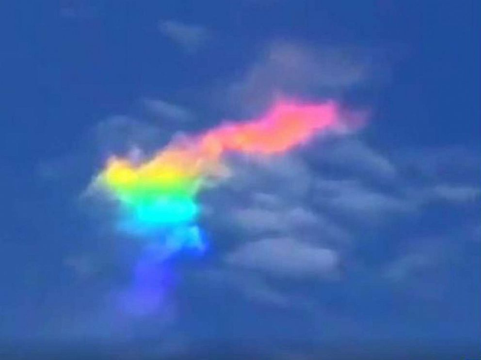 PHOTO: The meteorological phenomenon, known as cloud iridescence, was seen above Ribeirao Claro, Brazil.