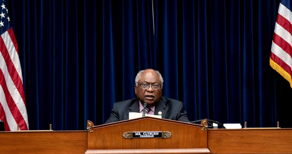 PHOTO: Rep. James Clyburn speaks during a House Select Subcommittee on the Coronavirus Crisis hearing on Capitol Hill in Washington D.C., May 19, 2021.