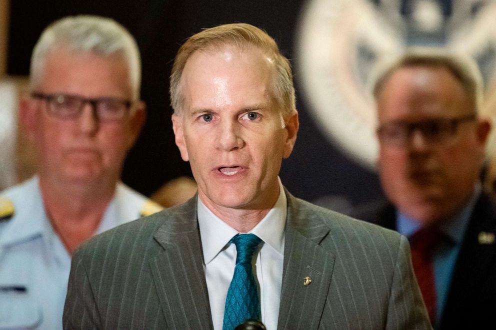 PHOTO: U.S. Attorney for the Eastern District of Pennsylvania William McSwain speaks with members of the media at a news conference at the U.S. Custom House in Philadelphia, June 21, 2019.