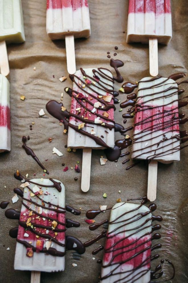 PHOTO: Coconut rainbow popsicles from Molly Yeh, the creator of the popular food and lifestyle brand "my name is yeh," are photographed here.