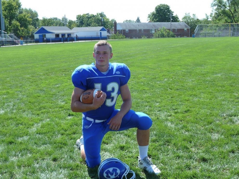 PHOTO: Cody Hamblin, of Miamisburg, Ohio, died after suffering a seizure while fishing in May 2016. His family has sued Riddell, the football equipment manufacturer, after discovering the 22-year-old suffered from brain damage due to football.