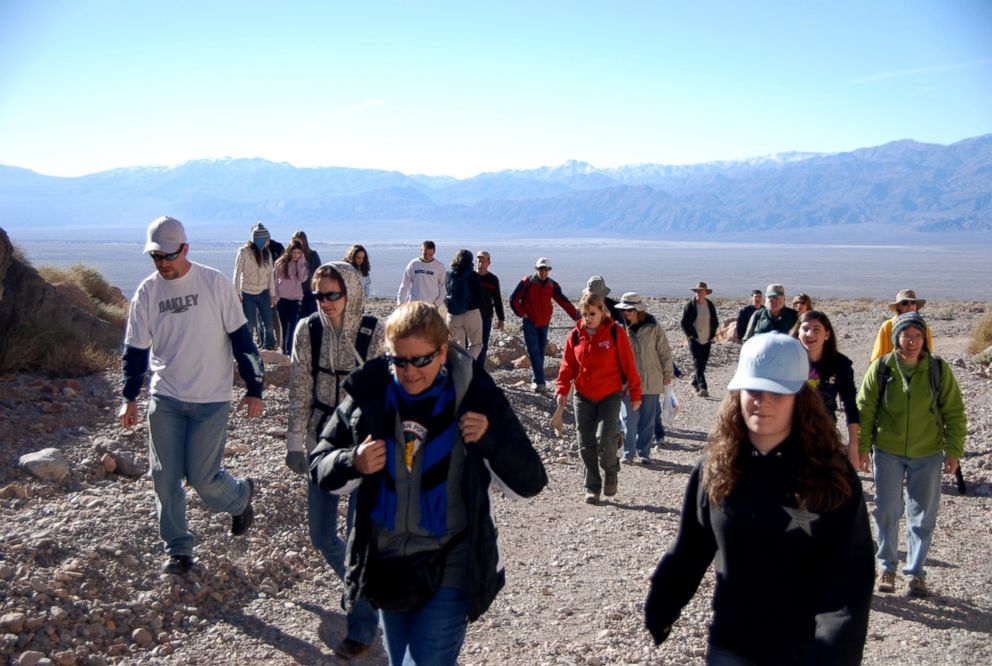 PHOTO: The 30th "Joshua Tree" trip at Death Valley National Park in 2008. Two generations of family hiking Titus Canyon. A total of 33 family members attended this year, Dennis Coffman said.