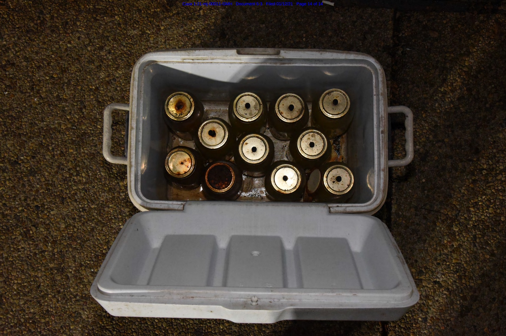 PHOTO: Law enforcement officials said they found 11 Molotov cocktails prepared in a truck belonging to Lonnie Coffman near the site of the U.S. Capitol following riots on Jan. 6, 2021.