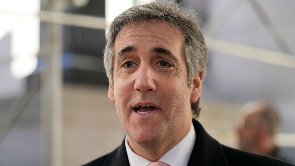 PHOTO: Michael Cohen speaks to reporters on March 15, 2023, in New York.