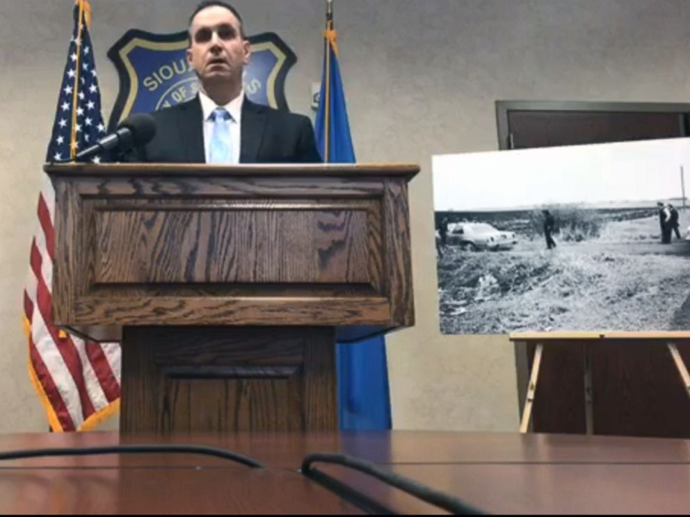 PHOTO: New DNA technology led to a womans arrest for murder, March 8, 2019, for allegedly leaving her newborn baby in a ditch 38 years ago, police said. A newborn baby boy was found dead on Feb. 28, 1981 in Sioux Falls.