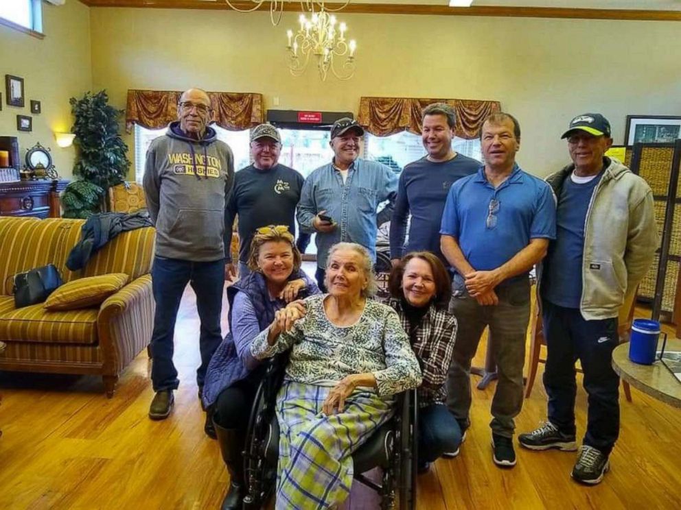 PHOTO: Colleen Mallory with her mother and siblings at Life Care Center, Kirkland, Washington.