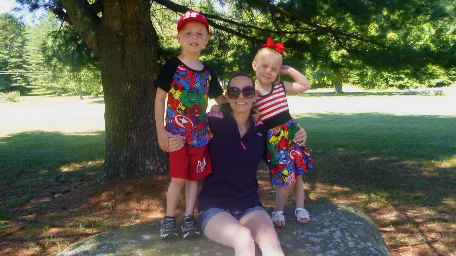 PHOTO: Colleen Morgan, of New York, poses with her children Brian and Julianna.