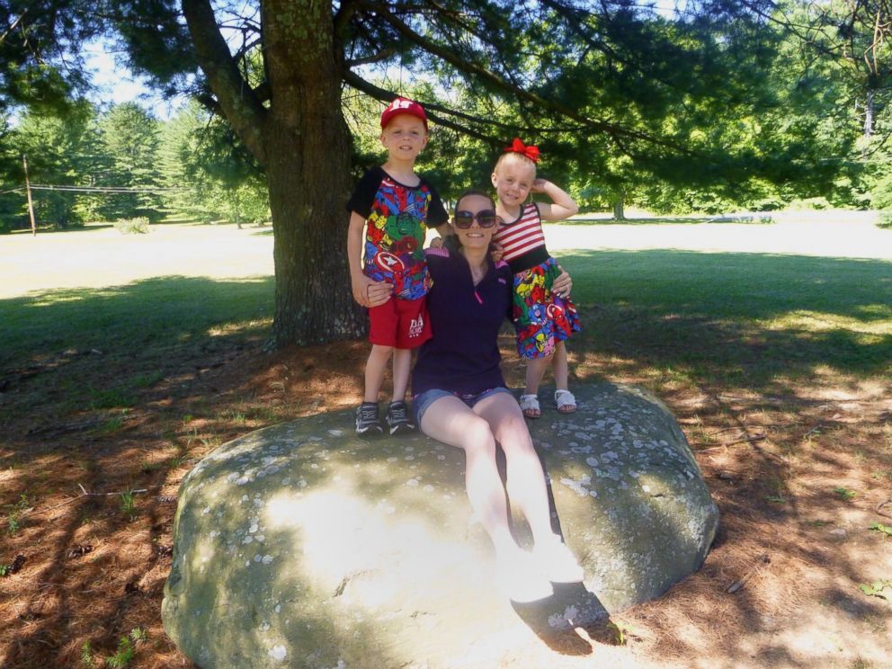 PHOTO: Colleen Morgan, of New York, poses with her children Brian and Julianna.