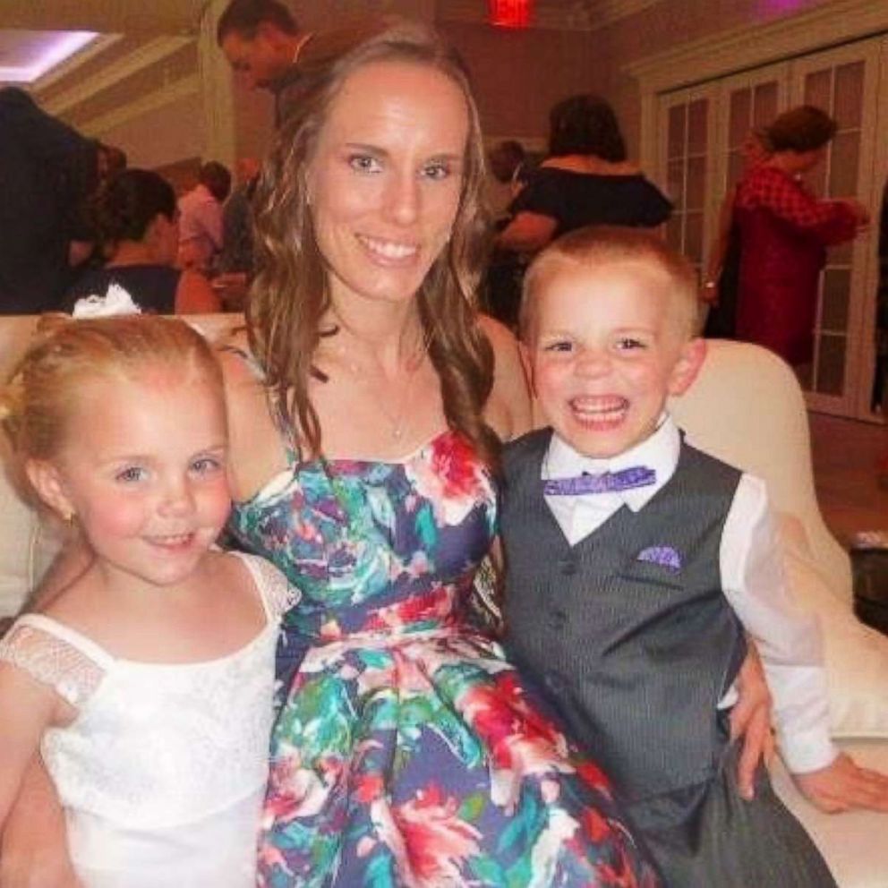 PHOTO: Colleen Morgan, of New York, is photographed with her children Brian and Julianna.