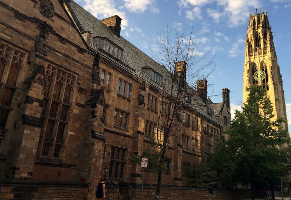 PHOTO: Harkness Tower stands on the campus of Yale University in New Haven, Conn., Sept. 9, 2016.