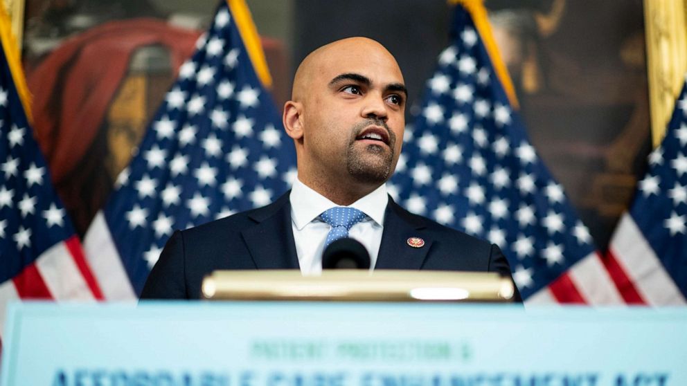 PHOTO: Rep. Colin Allred speaks during a press conference in Washington, June 24, 2020.