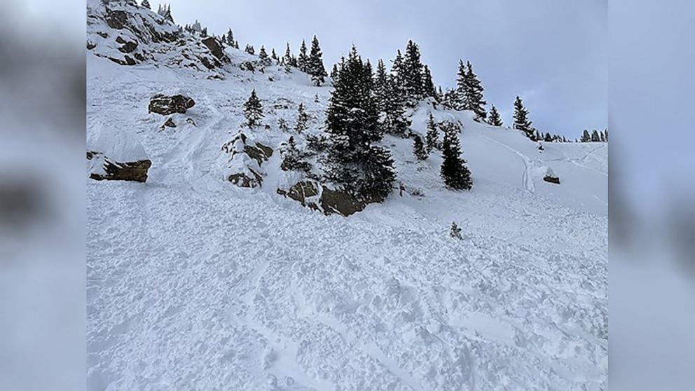 Photo: Deadly avalanche runway near the top of Berthoud Pass in the area known locally as Nitro Chute on December 26, 2022 in Grand County, Colorado.