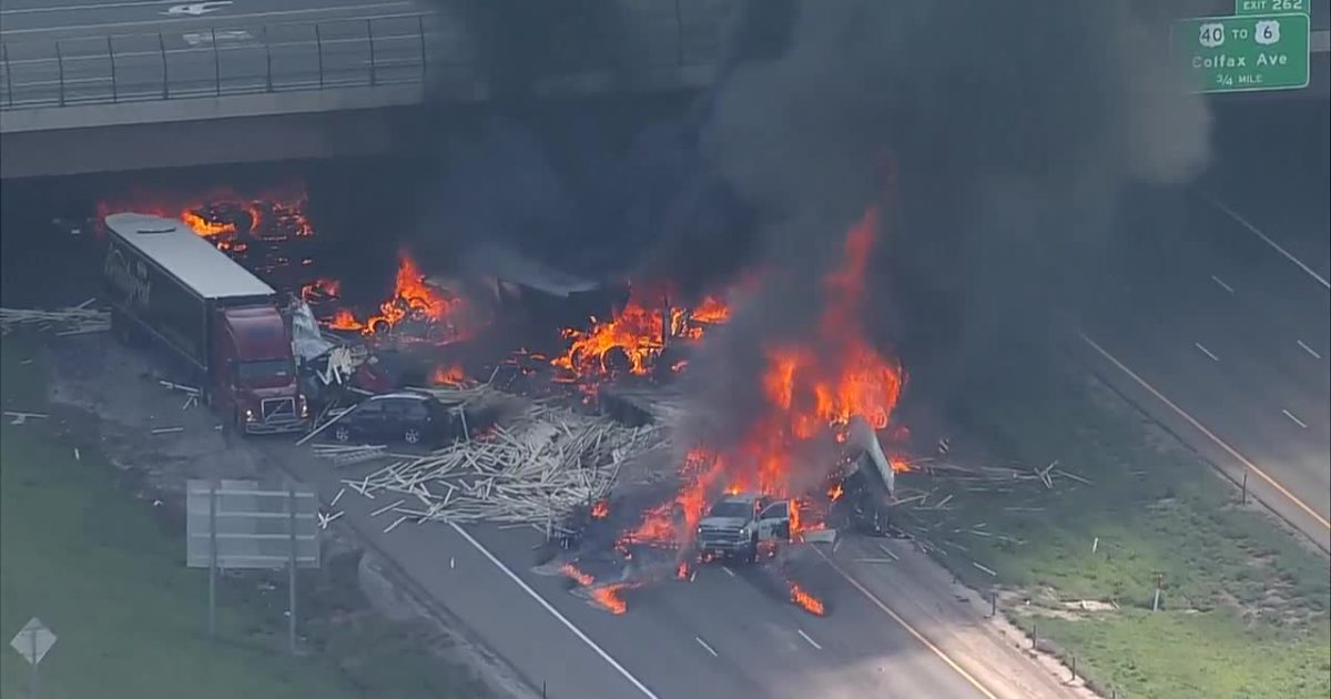PHOTO: Authorities said there were "multiple fatalities" in an 11-car, four-semi crash on Interstate 70 in Denver, Colo., on Thursday, April 25, 2019.