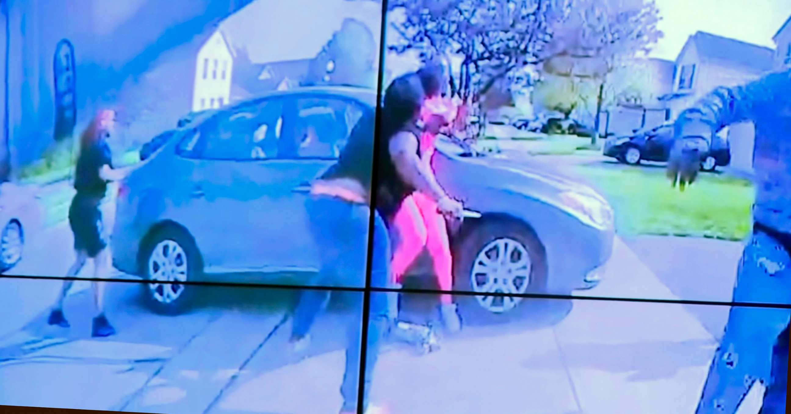 PHOTO: A still image from police body cam appears to show what police describe as the girl swinging a knife toward another female, before police fired, April 20 2021, in Columbus, Ohio, later identified as Ma'khia Bryant.
