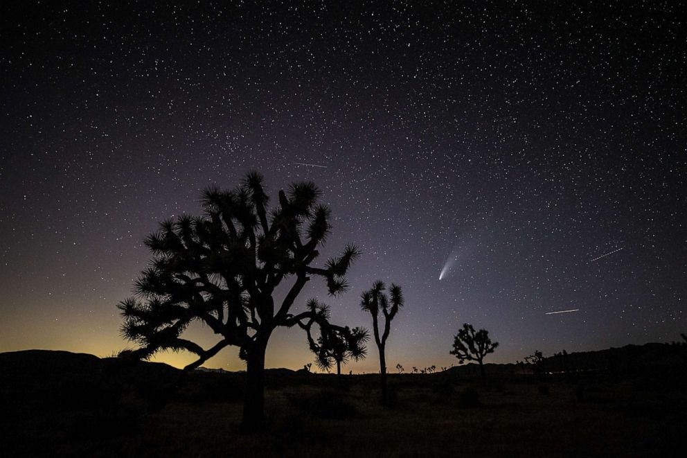 PHOTO: Comet NEOWISE is seen on July 19, 2020, in Joshua Tree, California.