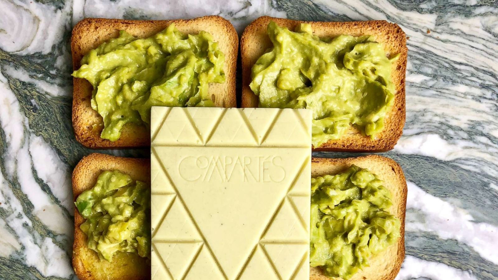 PHOTO: Compartes' avocado toast chocolate bars are photographed here.