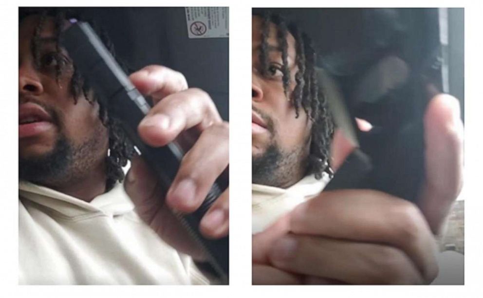 PHOTO: Federal prosecutors say Samir Ahmad is depicted with a firearm he allegedly illegally sold in these photos, which are included in a complaint filed by the Department of Justice.