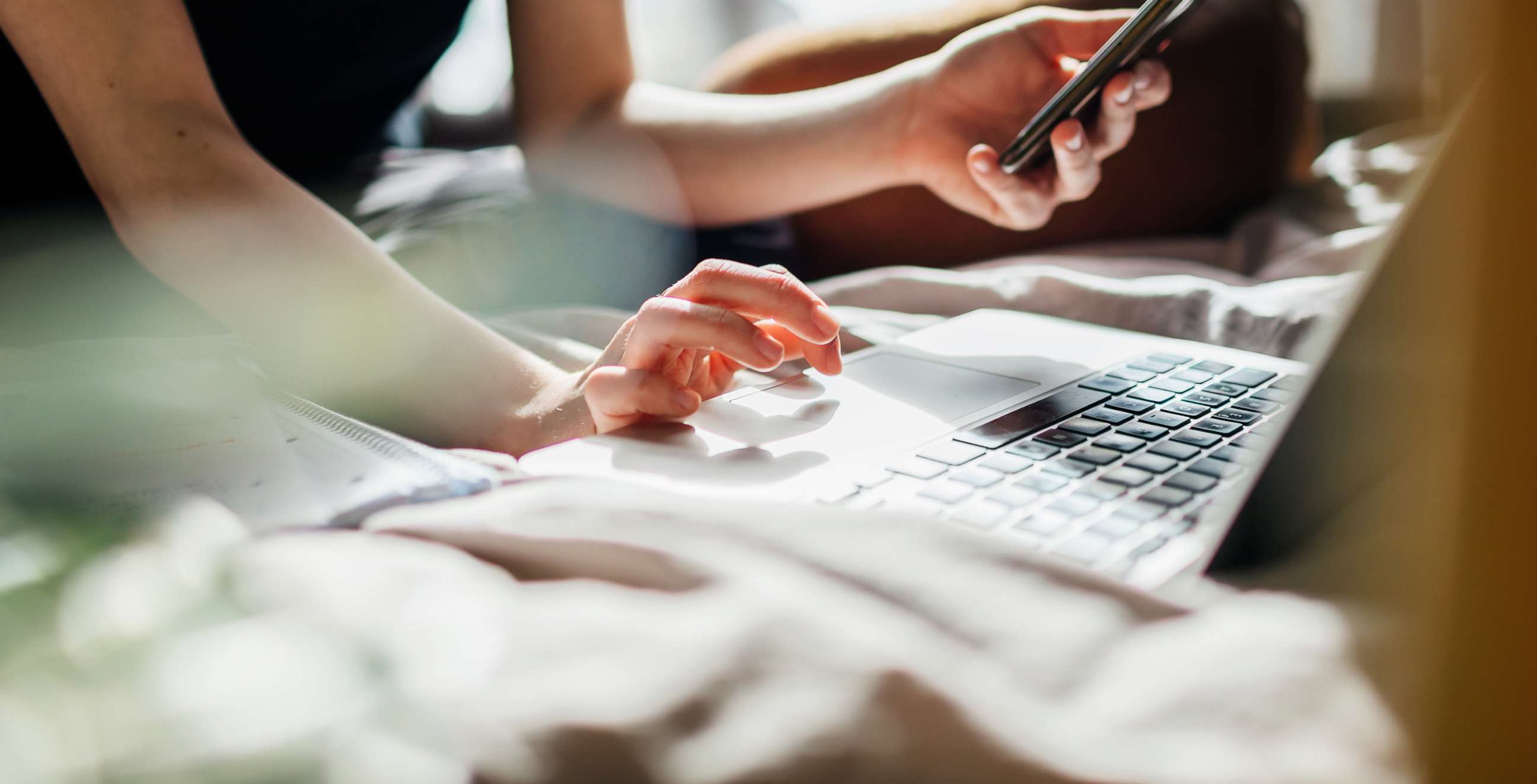 PHOTO: A person with a computer in an undated stock photo. 