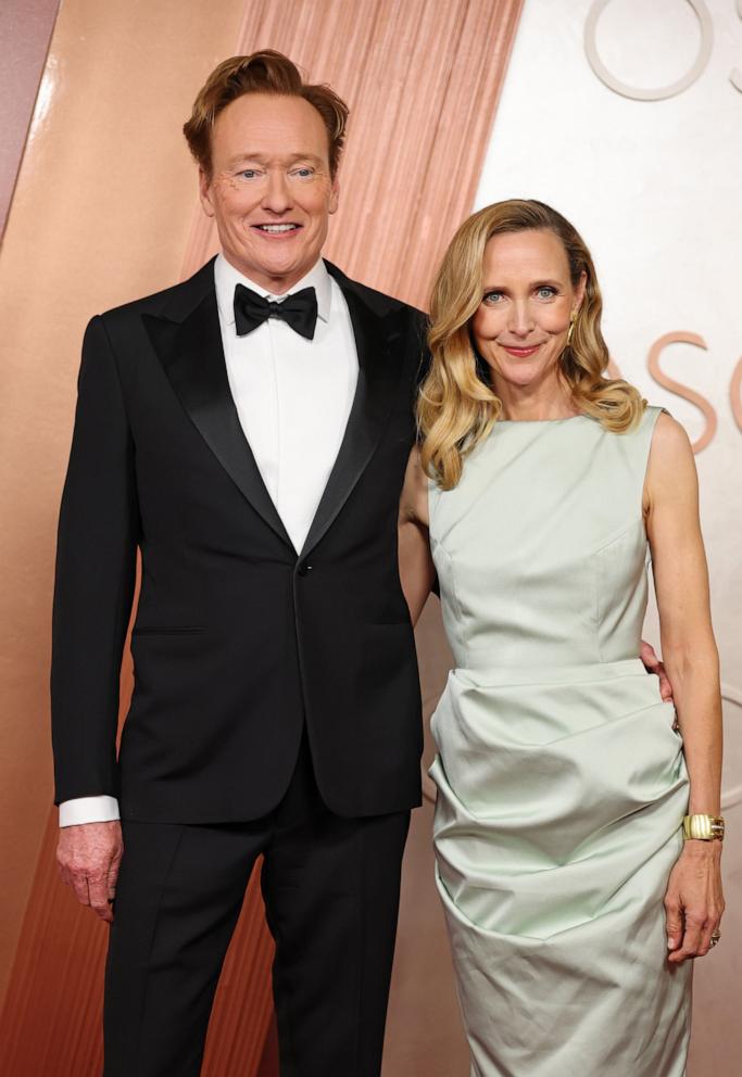 PHOTO: Conan O'Brien and Liza Powel O'Brien attends the 97th Annual Oscars at Dolby Theatre, on March 2, 2025, in Hollywood, Calif.