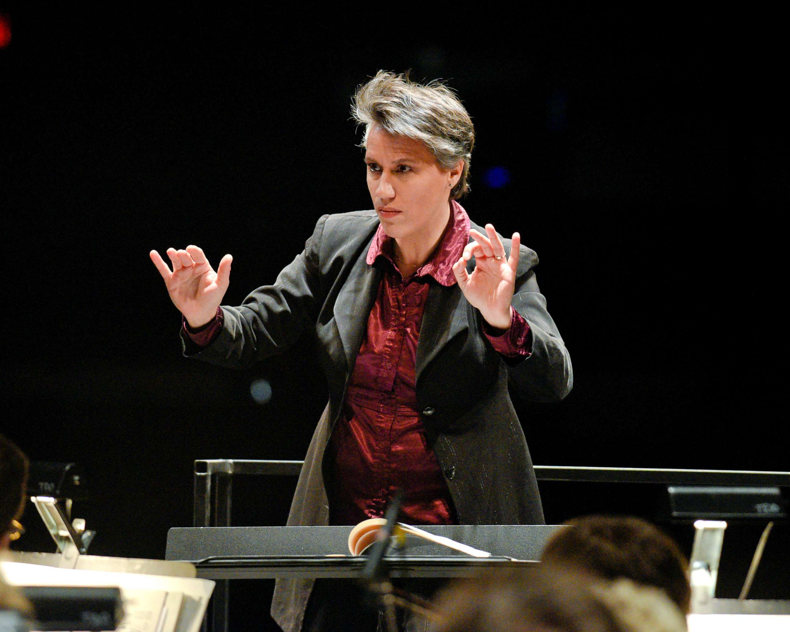 PHOTO: French conductor Alexandra Cravero at the 2016 Hart Institute at The Dallas Opera.