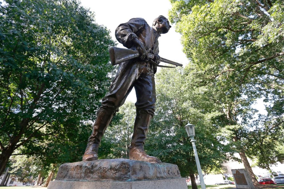 PHOTO: A monument inscribed "To the North Carolina Women of the Confederacy" is seen on Thursday, Aug. 17, 2017 on the grounds of the old State Capitol in Raleigh, N.C.