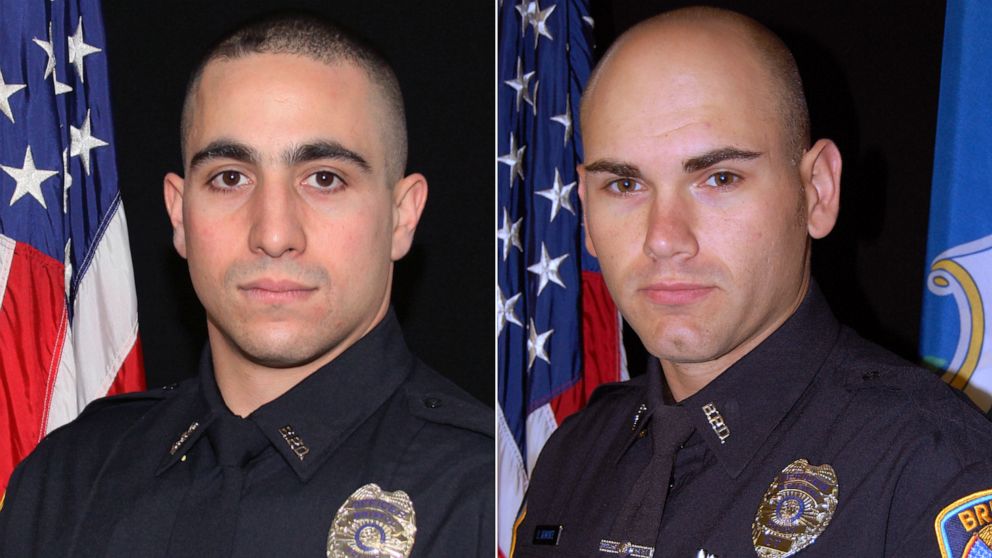 PHOTO: Officer Alex Hamzy, left, and Sgt. Dustin Demonte, of the Bristol, Conn., police department.